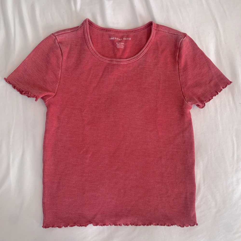 American Eagle XS Crop Top Red